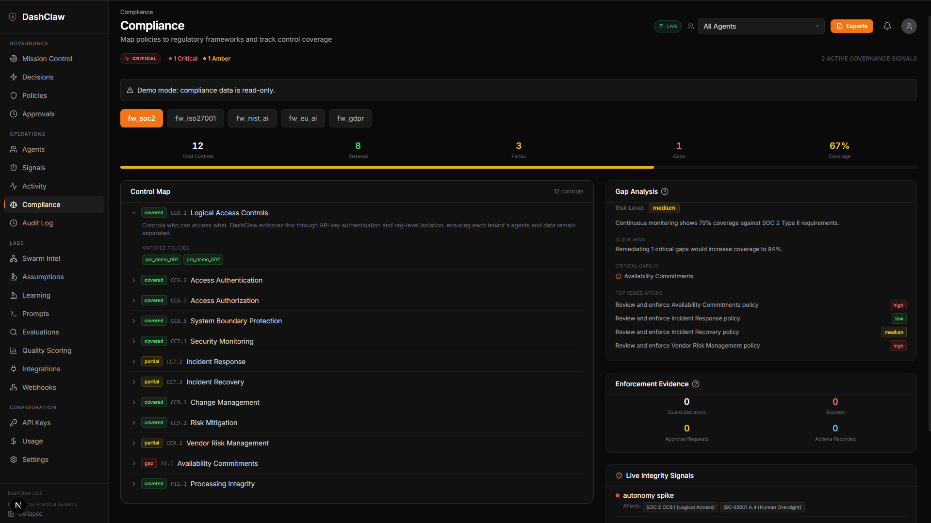OSuite Compliance Mapping